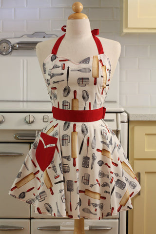 Retro Utensils Apron